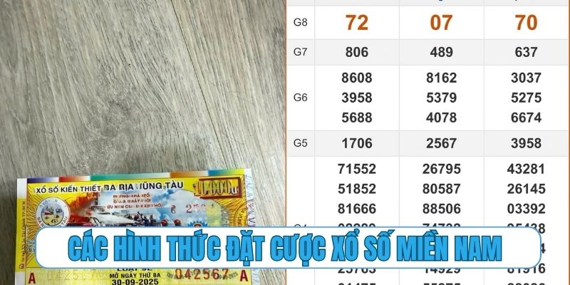 Các hình thức đặt cược xổ số miền Nam phổ biến tại Jun88